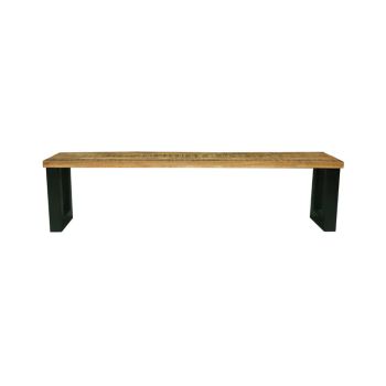 Induse Bench - Mango Wood/Iron - L44 x W140 x H45 cm - Mango PP Saw Finish 