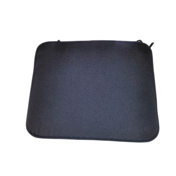 Luxury Piped Waterproof Seat Pads - Single Black Cushion - Outdoor Cushion for Garden Furniture