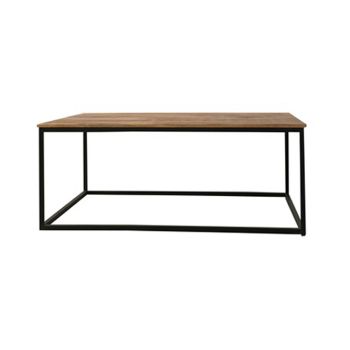 Industrial Coffee Table - Mango Wood/Iron - L60 x W110 x H45 cm - PP Sawn Finish