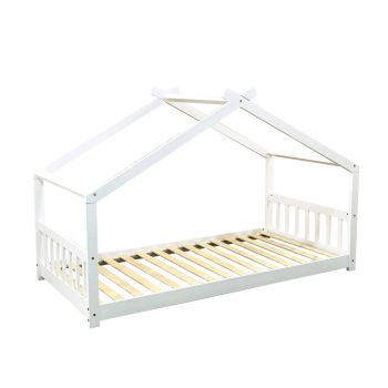 Jinsen Single Cottage Bed - Wood - L200 x W95 x H129 cm - White