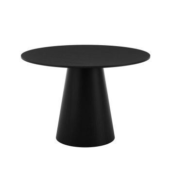 Juno Dining Table - Wood Variant - L120 x W120 x H75 cm - Black - Partially Assembled