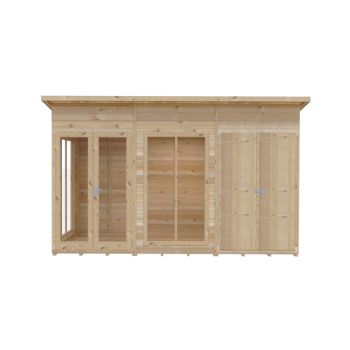 Lela 12x6 Summerhouse including Storage - L185.8 x W357 x H228.4 cm