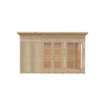 Lela 12 x 8 Summerhouse including Storage - L244.8 x W357 x H227.5 cm