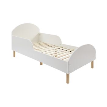 Kids Toddler Bed Frame - L144 x W74 x H68 cm - White