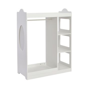 Kids Dressing Rail with Mirror - L40 x W85 x H110 cm