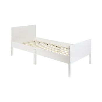 Kids Single Bed Frame - L199 x W95 x H80 cm - White