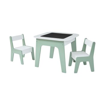 Kids 4-in-1 Play Table and Two Chairs Set - L60 x W60 x H50 cm