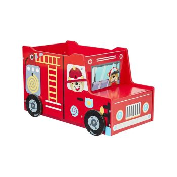 Kids Fire Engine Toy Box - L31.5 x W42 x H35.5 cm