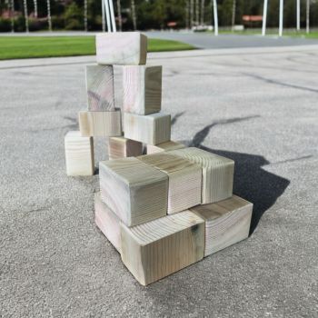 100x Large Regal Play Brick Blocks for Indoor and Outdoor Use - L19.5 x W9.5 x H7.5 cm