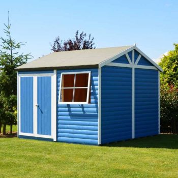 Shiplap Mammoth Loglap 12 x 12 Feet Shed Double Door with One Opening Window