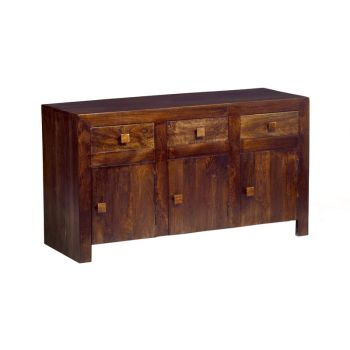 Toko Dark Mango Large Sideboard - Solid Mango Wood - L45 x W135 x H75 cm