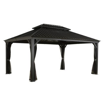 Sojag Messina Gazebo 3.7m x 4.9m with Assembly - Aluminum - L483 x W363 x H307.11 cm - Powder-coated