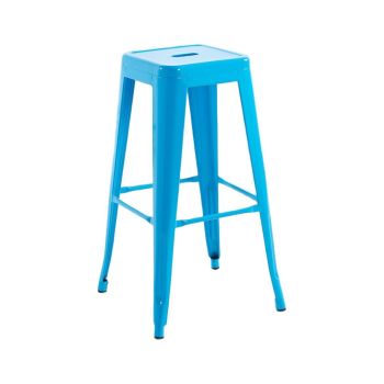 Bar Stool - Metal - L41 x W41 x H76 cm - Blue