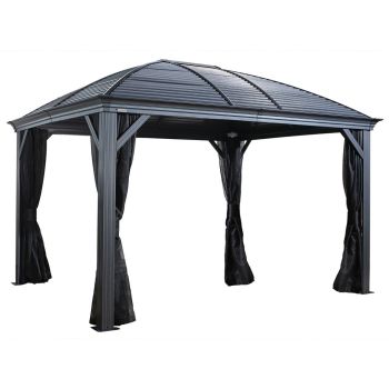 Sojag Moreno Gazebo 3m x 3.7m with Assembly - Aluminum - L362.99 x W298 x H283.01 cm - Powder-coated