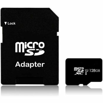 128GB MicroSDXC Memory Card with Adaptor - UHS-I Class 10 - L7.6 x W0.2 x H8 cm