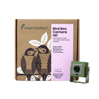 4MP Wired Network Camera for Birdbox & Wildlife Habitats (25fps) - L15 x W8.5 x H7 cm