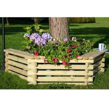 Large Tree Seat / Planter - Timber - W167 x H41 cm
