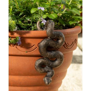 Antique Bronze Coloured Boa Constrictor Pot Buddy Plant Pot Hanger
