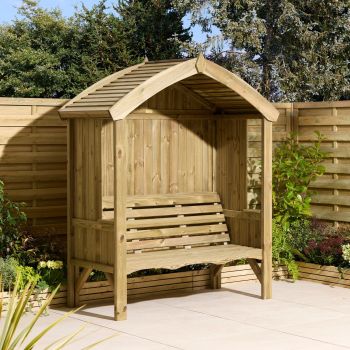 Harrogate Three Seat Arbour - Timber - L84 x W177 x H215 cm - Pressure Treated