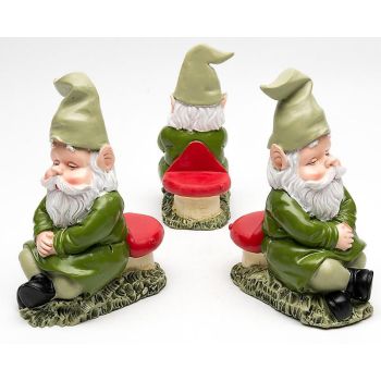 Sleeping Gnome Plant Pot Feet - Set of 3