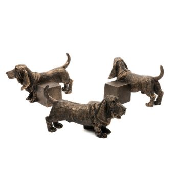 Basset Hound Plant Pot Feet - Set of 3 - L6.5 x W11 x H7 cm