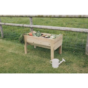 Raised Veg Trug Garden Planter - Scandinavian Redwood - L52 x W100 x H60 cm - Minimal Assembly Required