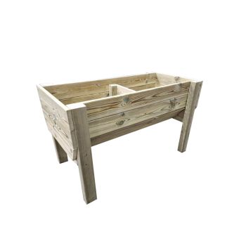 Raised Veg Trug Garden Planter - Scandinavian Redwood - L52 x W150 x H60 cm - Minimal Assembly Required