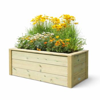 Multi Pack of 3 - Trough Planters, Wooden Garden Pot/Tub for Plants - L40 x W80 x H40 cm - Fully Assembled
