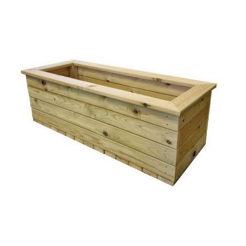 Multi Pack of 3 - Deluxe Large Trough Planter - Timber - L40 x W100 x H32 cm - Fully Assembled