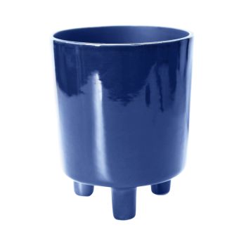 Pisa Planter - Ceramic - L20 x W20 x H24 cm - Navy Blue