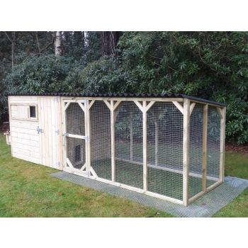 Buttercup Chicken or duck house with large run - Pressure Treated - For up to 24 Hens