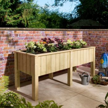 Signature Heritage Raised Deep Root Trough Planter 1.9m - Timber - L70 x W190 x H80 cm - Pressure Treated