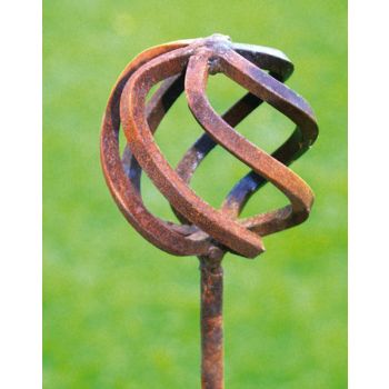 Cage Ball Pin Large (70Mm) Support 5Ft (Bare Metal/Natural Rust) (Pack of 3) - Steel - H154.2 cm