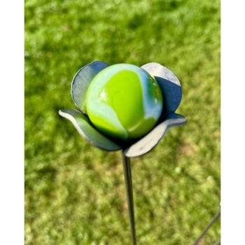 3 Feet Rose Marble Pin Garden Art (Pack of 3) - Bare Metal/Ready To Rust