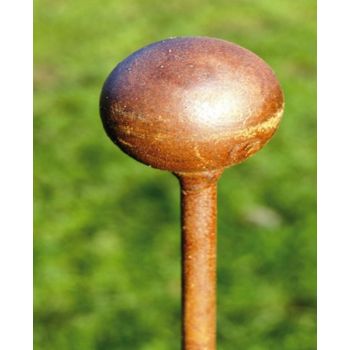Ball Pin Support 4Ft (Bare Metal/Natural Rust) (Pack of 3) - Steel - H120 cm