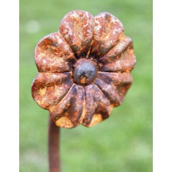 Pack of 3 Flower Pin Support 4Ft.Bare Metal Ready to Rust. Steel Garden Plant Border Support - Steel - L7 x H120 cm