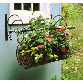 Regal Swing Planter Planter - Solid Steel - L45 x W60 x H117 cm - Powder Coated Black