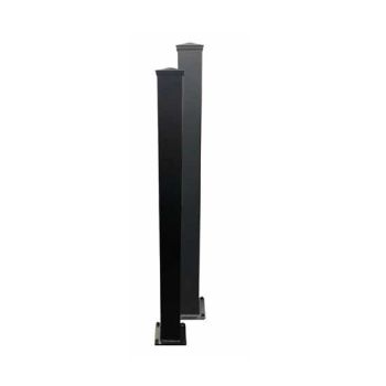 Surface/Sunken Pedestrian Gate Receiver Post - L8 x W5 x H240 cm - Black