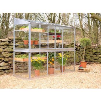 6 Feet Growhouse - Aluminium/Glass - L183 x W65 x H149 cm - Without Coating
