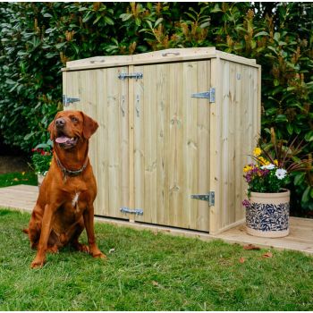 Shireburn 4 Recycle Box Store - Timber - L80.4 x W122.5 x H120 cm - Fits 4 x Recycle Boxes