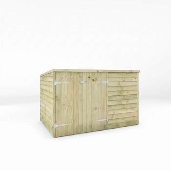 4 x 6 Feet Overlap Pent Bike Store - Timber - L125.4 x W195.2 x H122.5 cm - Brown