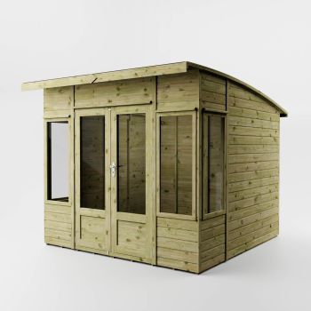 8 x 8 Feet Premium Helios Summerhouse - Timber - L295.1 x W247.6 x H215.7 cm - Brown