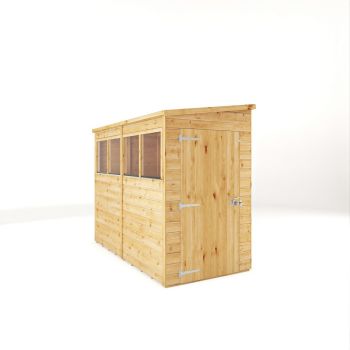 8 x 4 Feet Woodsman Shiplap Pent - Styrene - L255 x W127.8 x H204.9 cm