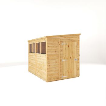 8 x 6 Feet Woodsman Shiplap Pent - Styrene - L255 x W188.1 x H212.5 cm