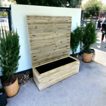 Norfolk Planter and Trellis (Pack of 4) - Wood - L120 x W40 x H150 cm