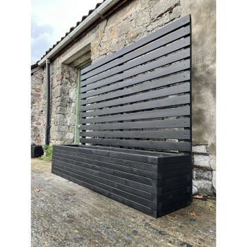 Norfolk Planter and Trellis - (Painted Wooden Planter - Choice of Colours Available) - L180 x W40 x H210 cm