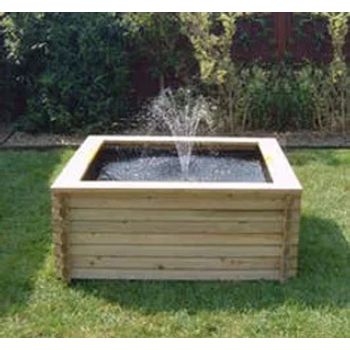 60 Gallon Square Pond with Pump - L91.4 x W91.4 x H50.8 cm - Minimal Assembly Required
