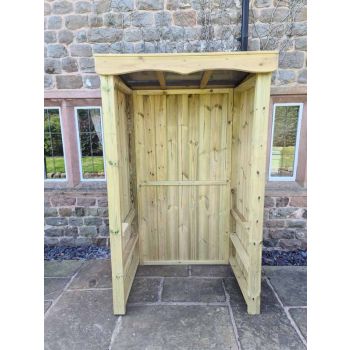Small Poly Smoking Shelter - Timber - L85 x W120 x H205 cm - Minimal Assembly Required