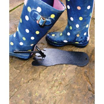 Boot Pull (Foot) - Shoe Puller - Steel - L12 x W32.4 x H8.4 cm - Powder Coated Black