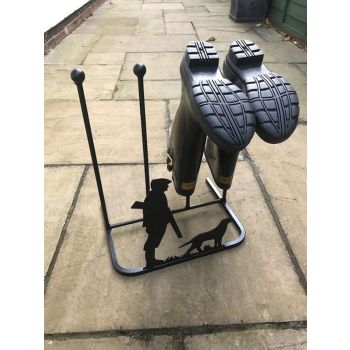 2 Pair Boot Rack - Gun Down - Steel - L30.4 x W38 x H48.3 cm - Black